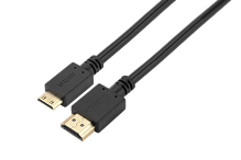 Кабель GoPower HDMI (m)-miniHDMI (m) 1.8м ПВХ ver.1.4 черный Premium Zip-Lock c подвесом (1/100)
