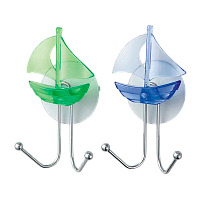 Крючки Рыжий кот W2533 "Парус" присоска 13.5х7.8х4см двойной 1шт. ассорти (1/12/48)