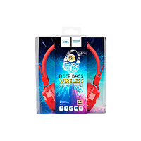 Наушники полноразмерные HOCO W25 bluetooth 5.0 с микр. microSD красный (1/10/30)