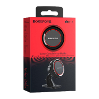 Держатель автомобильный Borofone BH13 липучка магнит черный красный (1/120)