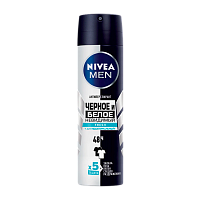 Дезодорант мужской Nivea черное и белое Fresh спрей 150мл (1/12) 