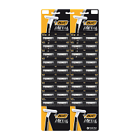 Бритва одноразовая BIC "Metall" 1 лезвие 36шт. на карте (36/144)