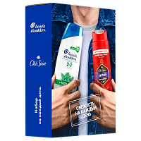 Набор Old Spice Captain мужской (гель-душ 250мл+шампунь 2в1 Хед 200мл)