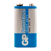 Батарейка GP PowerPlus Крона 6F22 Shrink 1 Heavy Duty 9V (1/10/500) R