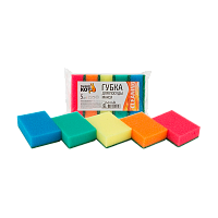 Губка для посуды Рыжий кот "Макси" 95х65х30мм 5шт. ассорти (1/40)