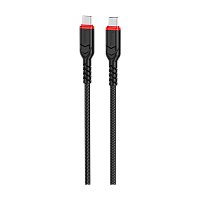 Кабель HOCO X59 Type-C (m)-Type-C (m) 2м 3.0A нейлон черный (1/33/330)