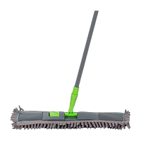 Швабра для пола Рыжий кот 120см телескопическая с насадкой из микрофибры MopM4 серый (1/12)