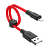 Кабель HOCO X21 Plus USB (m)-Lightning (m) 0.25м 2.4A силикон черный красный (1/30/300)