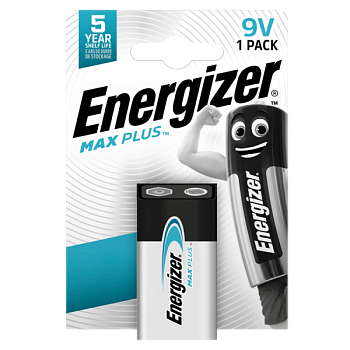 Батарейка Energizer MAX Plus Крона 6LR61 BL1 Alkaline 9V (1/12/6480)