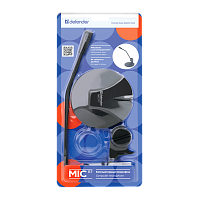 Микрофон Defender MIC-117 конденсаторный 54 дБ 1.8м черный (1/40) 