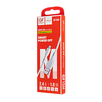 Кабель GFPower 15M USB (m)-microUSB (m) 1м 2.4A TPE белый (1/200/800)