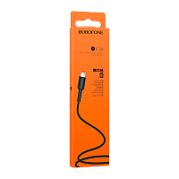Кабель Borofone BX16 USB (m)-microUSB (m) 1м 2.4A ПВХ черный (1/648)