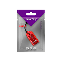 Картридер Smartbuy 710 USB2.0 microSD красный (1/20)