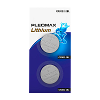 Батарейка Pleomax CR2032 BL2 Lithium 3V (2/60/240) 