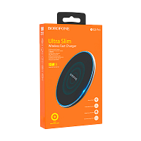 Беспроводное З/У Borofone BQ3 Pro 1.8A 15W с кабелем Type-C черный (1/16/96)