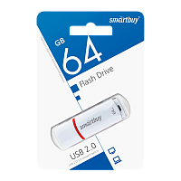 Флеш-накопитель Smartbuy Crown 64GB USB2.0 пластик белый