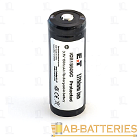 Аккумулятор ET ICR18500C Protected 18.0*50.0, 1600mAh, Li-Ion, в пластиковом боксе на 2шт (2/150)