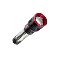 Фонарь ручной Космос 132Lit 10WLED+5COBLED+кр.свет. от аккум IP55 4 режима черный/красный (1/20/40)