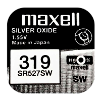 Батарейка Maxell 319 (SR527SW) BL1 Silver Oxide 1.55V 0%Hg (1/10/100)