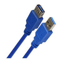 Кабель Smartbuy K-870 USB3.0 (m)-USB3.0 (f) 1.8м силикон синий (1/25)