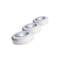 Фонарь пушлайт Космос 304B 1W COB от батареек IP42 белый 3шт. (1/24/96)