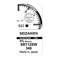 Батарейка SEIZAIKEN 346 (SR712SW) Silver Oxide 1.55V (1/10/100/1000)