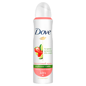 Дезодорант женский Dove Клубника и Лайм спрей 150мл (1/6) 