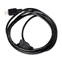 Кабель Ergolux ELX-EC01P-USB USB (m)-USB (f) 2м ПВХ черный пакет с подвесом (1/10/150)