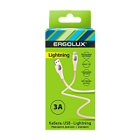 Кабель Ergolux ELX-CDC03-C14 USB (m)-Lightning (m) 1.2м 3.0A силикон розовый в коробке (1/10/240)