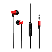 Наушники внутриканальные Borofone BM35 с микр. красный (1/76/304)