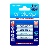 Аккумулятор предзаряженный RTU Panasonic HR03 AAA BL4 NI-MH eneloop 750mAh (4/48/576)