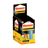 Клей Момент ЭПОКСИЛИН эпоксидный 48г 2 в 1 BOX10 шоу-бокс (10/50)