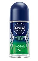 Дезодорант мужской Nivea Мандарин и Кедр роликовый 50мл (1/30)