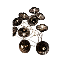 Гирлянда Космос Фонарики черные 10LED 1.8+0,3м 5х3см белый теплый (1/24)