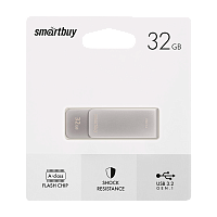 Флеш-накопитель Smartbuy M1 32GB USB3.0 металл серебряный 