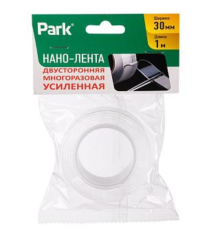 Нано-лента Park акрил 1м*30мм двусторонняя прозрачный (1/12/204)