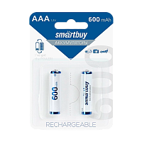 Аккумулятор бытовой Smartbuy HR03 AAA BL2 NI-MH 600mAh (2/24/240) 