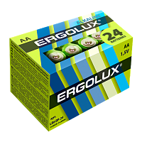 Батарейка Ergolux LR6 AA BOX24 Alkaline 1.5V (24/240/480)