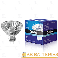 Лампа галогенная Camelion MR16 GU5.3 20W 2800К 220-240V софит 35мм прозрачная (1/5/200)