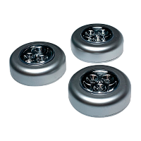 Фонарь пушлайт Космос 3020 3LED от батареек серебряный 3шт. (1/24/48)