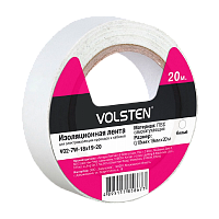 Изолента Volsten 19мм*20м ПВХ белый (1/10/200) 