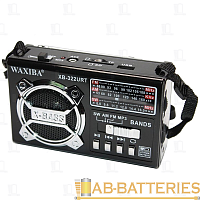 Радиоприемник Waxiba XB-701ВТ пластик microSD USB/Jack3.5 черный (1/40)