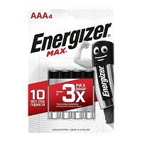 Батарейка Energizer MAX LR03 AAA BL4 Alkaline 1.5V (4/48) 