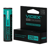 Аккумулятор Li-ion Videx 18650 BOX1 2200mAh с/з (1/20/160)