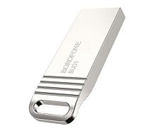 Флеш-накопитель Borofone Nimble BUD1 8GB USB2.0 металл серебряный (1/40/320)