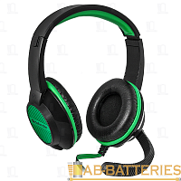 Наушники полноразмерные Defender G-200 Warhead с микр. черный зеленый (1/36)