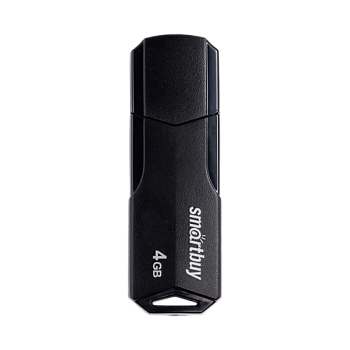 Флеш-накопитель Smartbuy Clue 4GB USB2.0 пластик черный