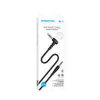 Кабель AUX Borofone BL10 Jack 3.5mm (m)-Jack 3.5mm (m) 2м ПВХ черный (1/63/252) 