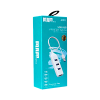 USB-Хаб MRM-Power JC511 4USB USB2.0 белый (1/10/300) 