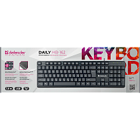 Клавиатура проводная Defender HB-162 RU Daily классическая USB 1.8м черный (1/20) 